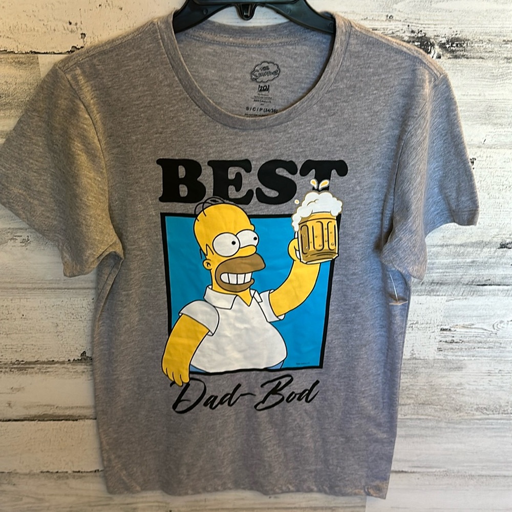 The Simpsons Homer Best Dad Bod Shirt Size S NEW